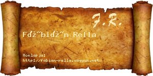 Fábián Rella névjegykártya
